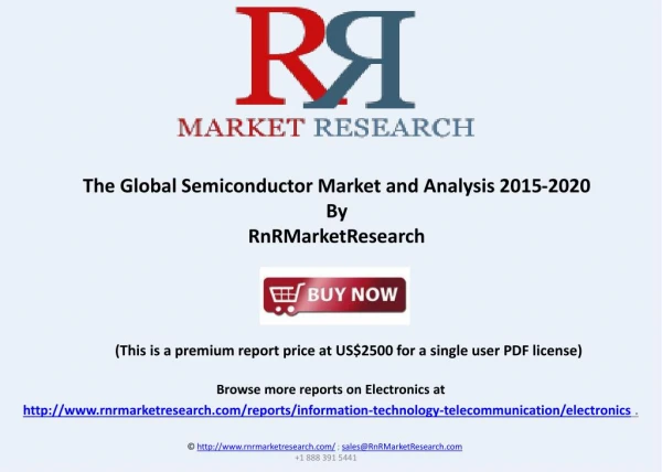 The Global Semiconductor Market and Analysis 2015-2020