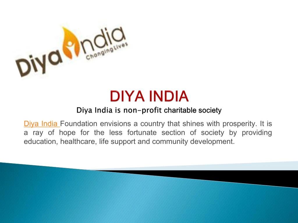 diya india diya india is non profit charitable society