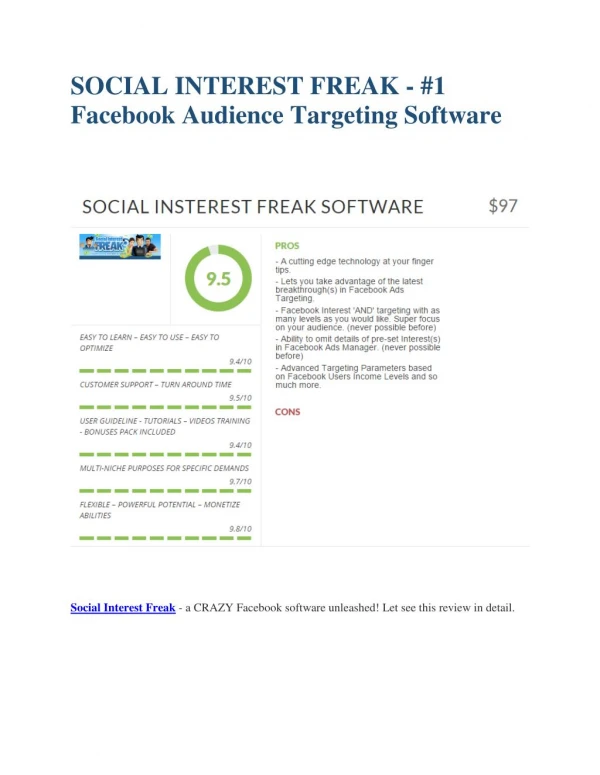Social Insterest Freak review and Exclusive $26,400 Bonus