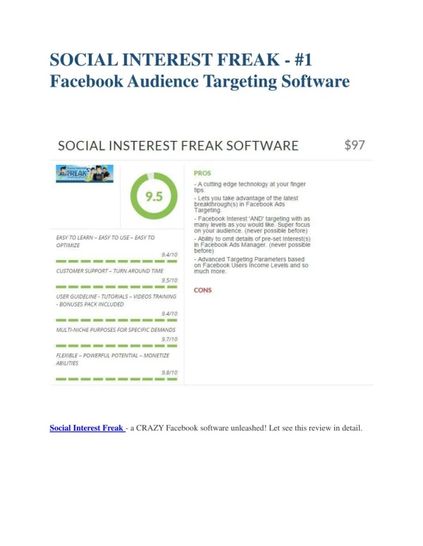 Social Insterest Freak Review-$32,400 bonus & discount