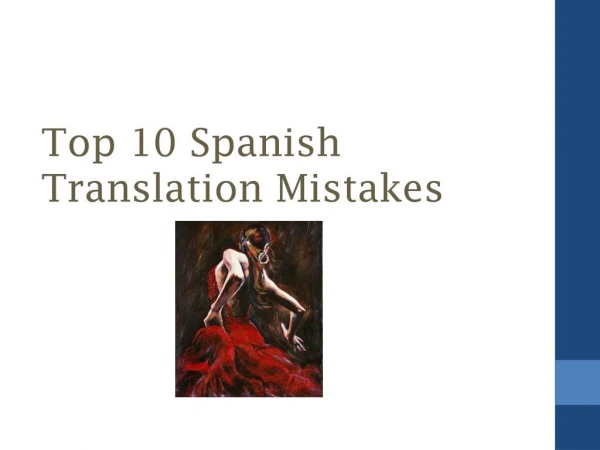 Top 10 Spanish Translation Mistakes