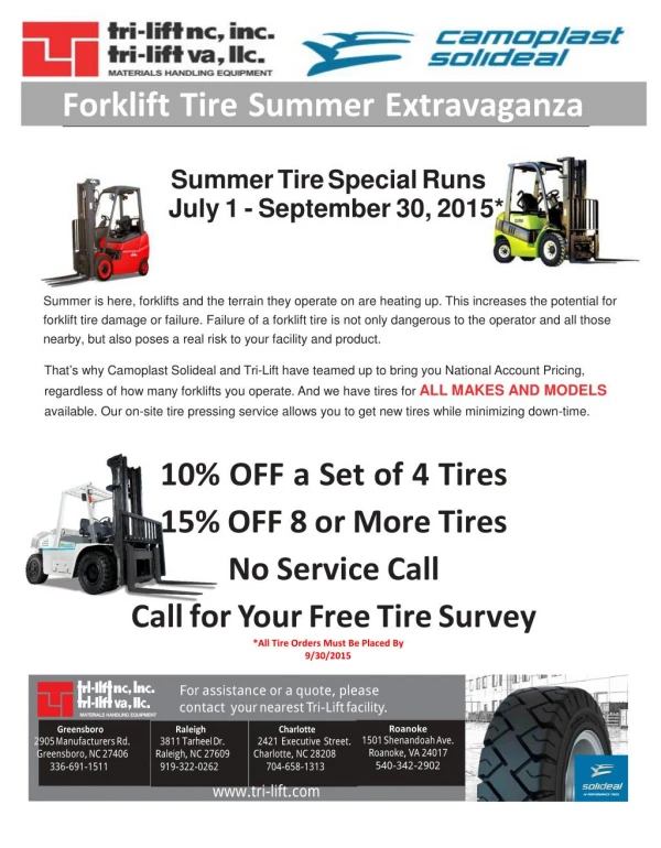 Forklift Tire Summer Extravaganza