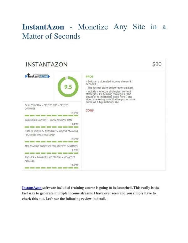InstantAzon Reviews and Bonuses-InstantAzon