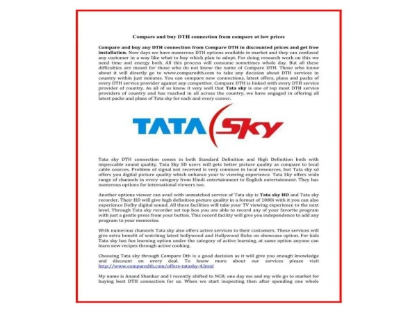Get New Connection Tata Sky HD Plans And Prices, Package