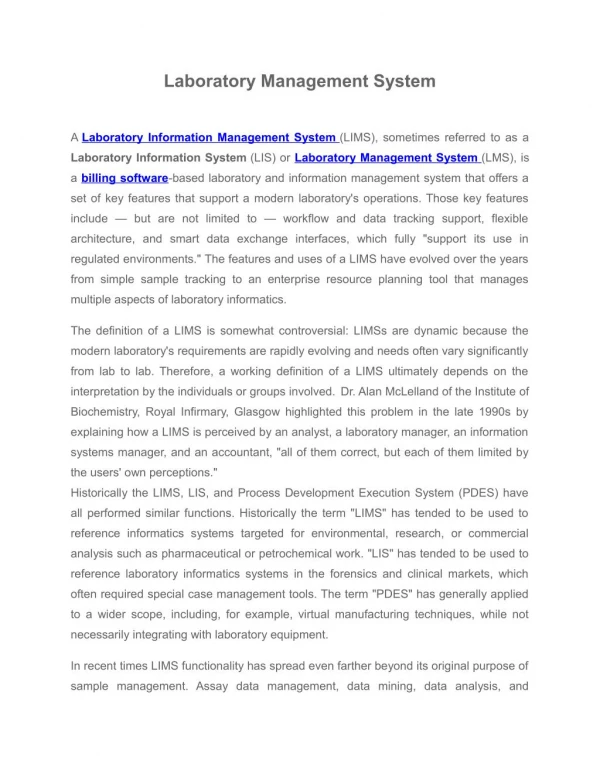 Laboratory Management System