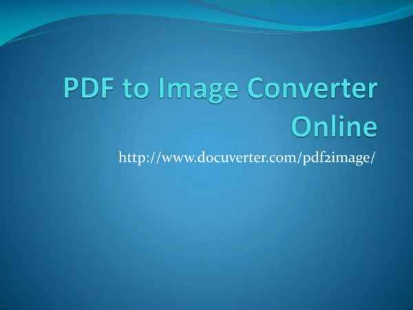 PDF to Image Converter Tool