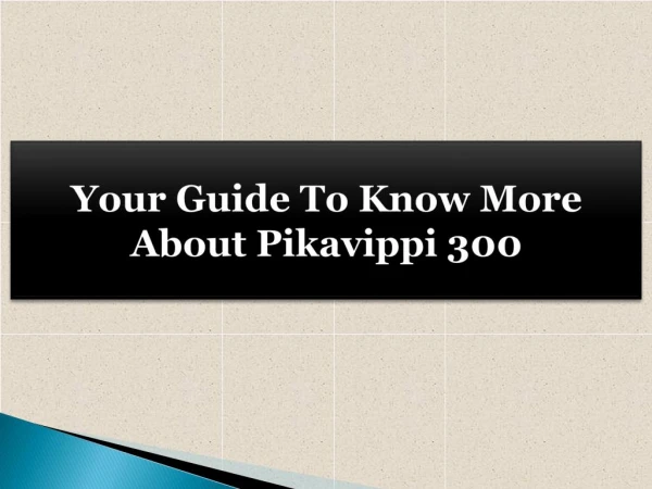 Your Guide To Know More About Pikavippi 300