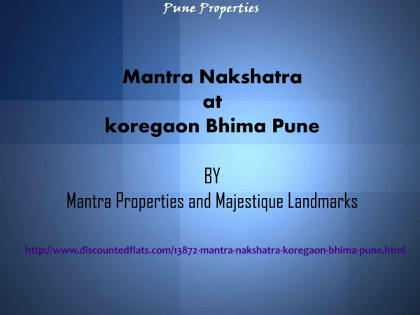Apartments at Mantra Nakshatra Koregaon Bhima Pune