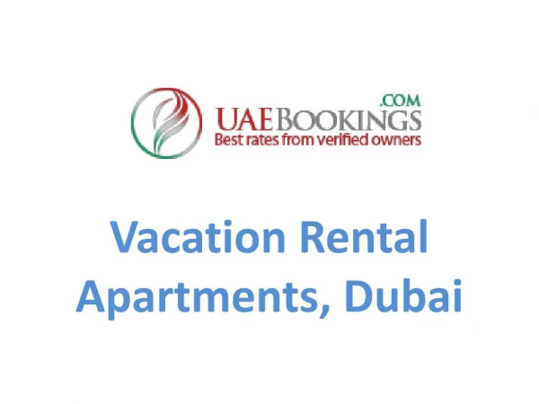 Vacation Rental Apartment in Dubai