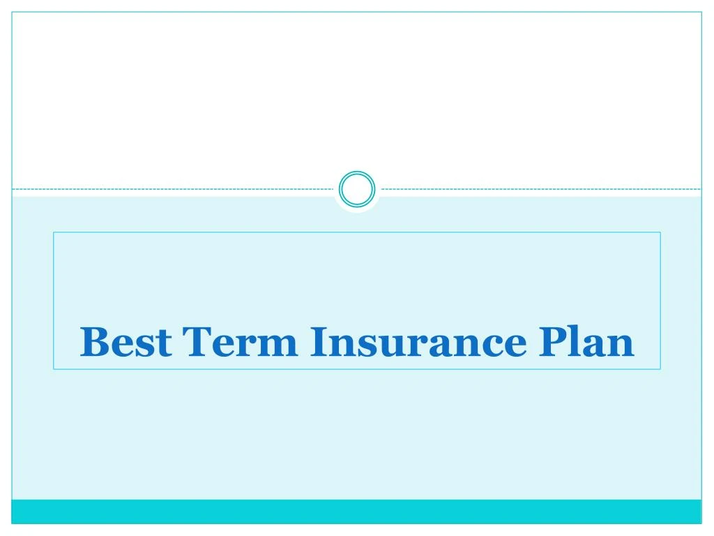 best term insurance plan