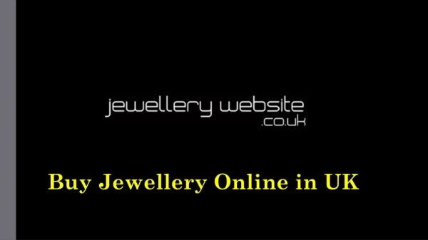 Buy Jewellery Online in UK