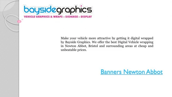 Banners Printing Services In Newton Abbot