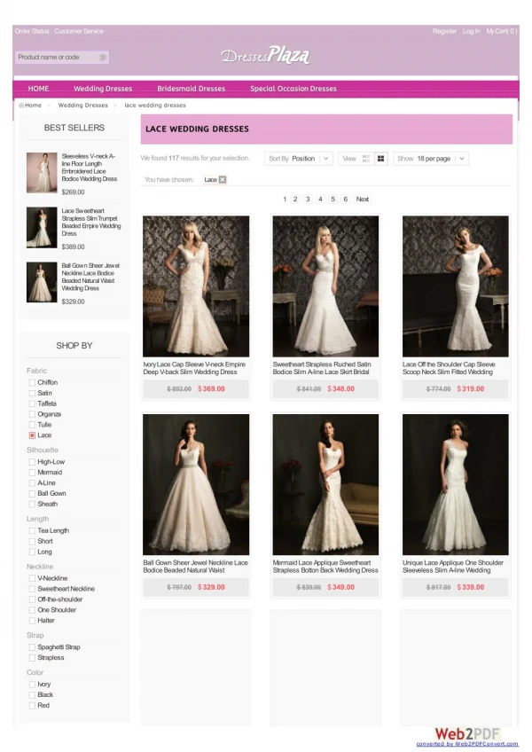 lace wedding dresses online