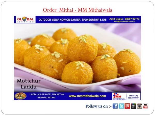 Order Mithai - MM Mithaiwala