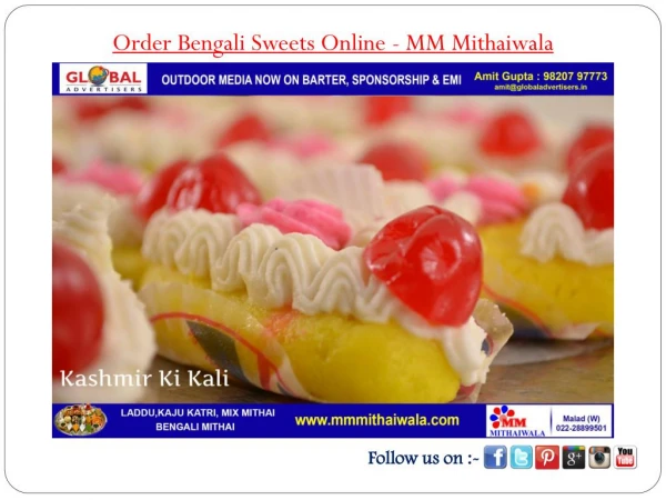 Order Bengali Sweets Online - MM Mithaiwala