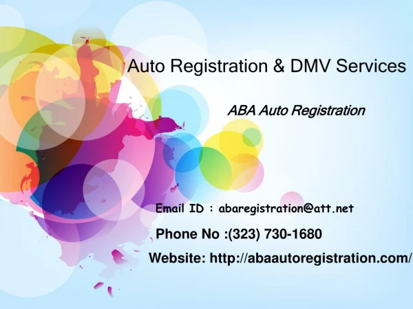 Auto Registration & DMV Services