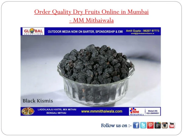 Order Quality Dry Fruits Online in Mumbai - MM Mithaiwala