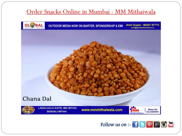 Order Snacks Online in Mumbai - MM Mithaiwala