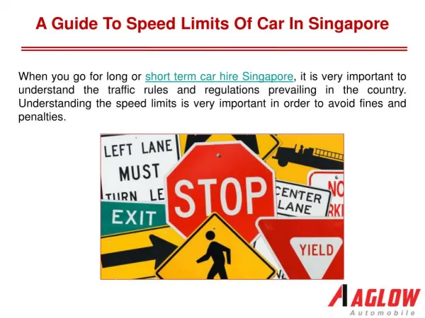 A guide to speed limits of car in Singapore