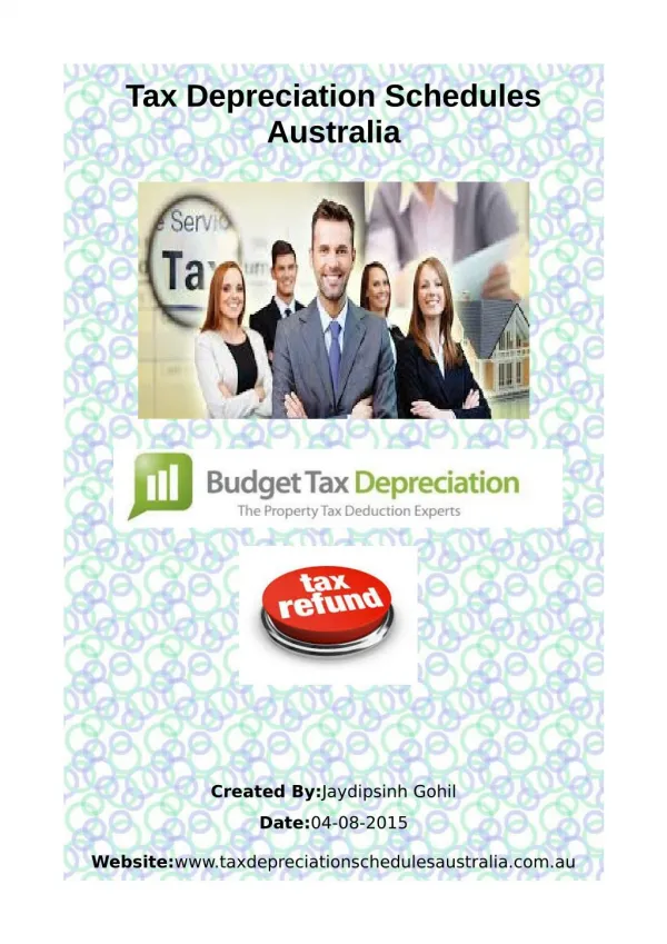 Tax Depreciation Schedule Melbourne