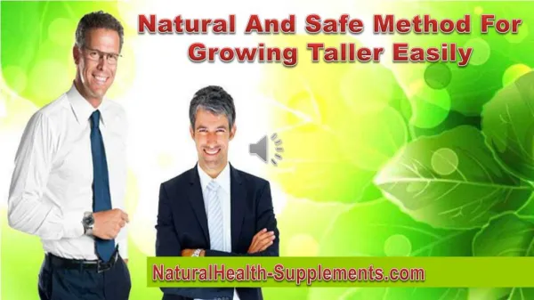 Natural And Safe Method For Growing Taller Easily