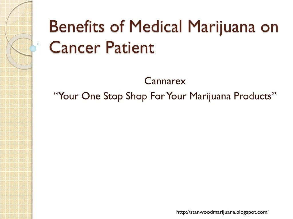 benefits of medical marijuana on cancer patient