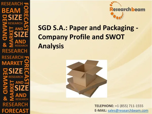SGD S.A.: Paper and Packaging - Company Profile and SWOT Analysis