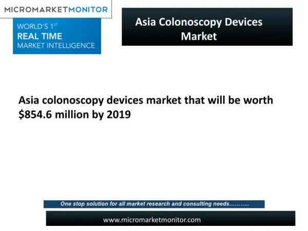Asia Colonoscopy Devices Market