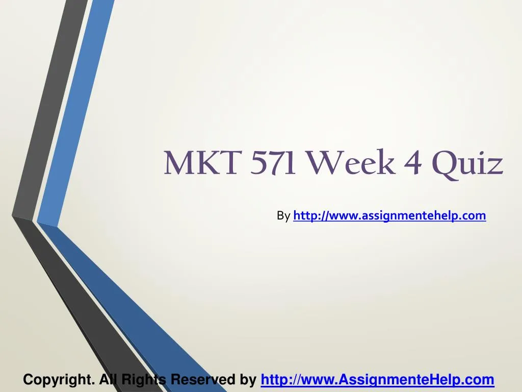 mkt 571 week 4 quiz
