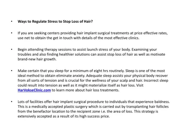 Ways to Regulate Stress to Stop Loss of Hair