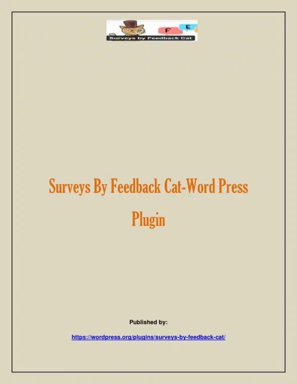 Surveys By Feedback Cat-Word Press Plugin