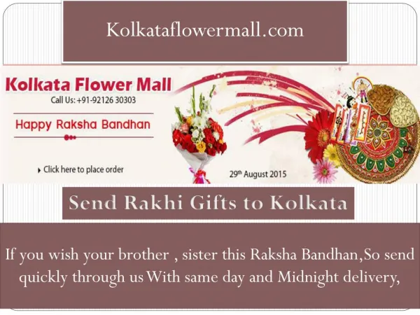Send Rakhi gifts to Kolkata