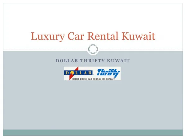 Luxury Car Rental Kuwait