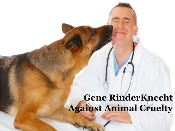 Gene RinderKnecht Against Animal Cruelty