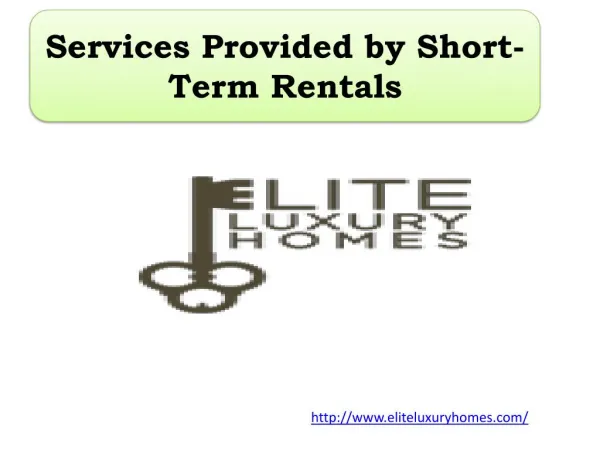 Services Provided by Short-Term Rentals