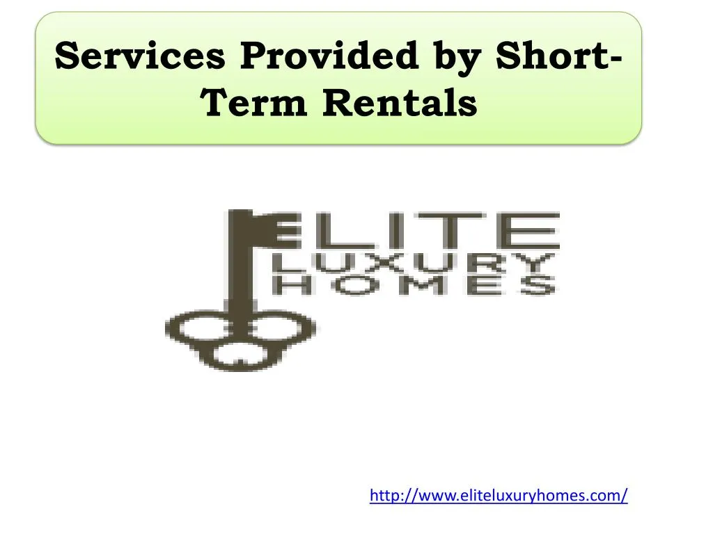 services provided by short term rentals