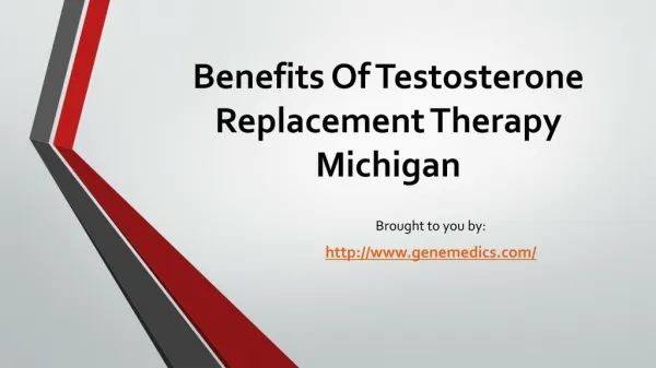 Benefits Of Testosterone Replacement Therapy Michigan