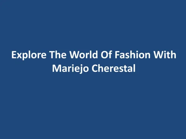 Mariejo Cherestal - Traditional Clothing Expert