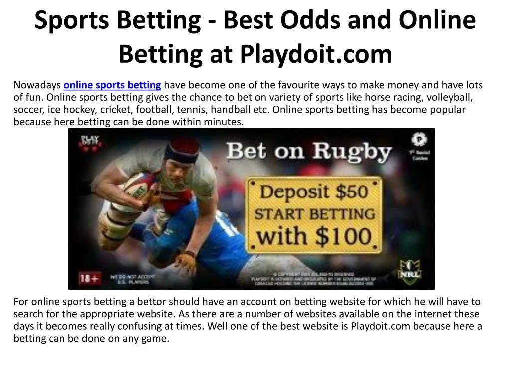 sports betting best odds and online betting at playdoit com