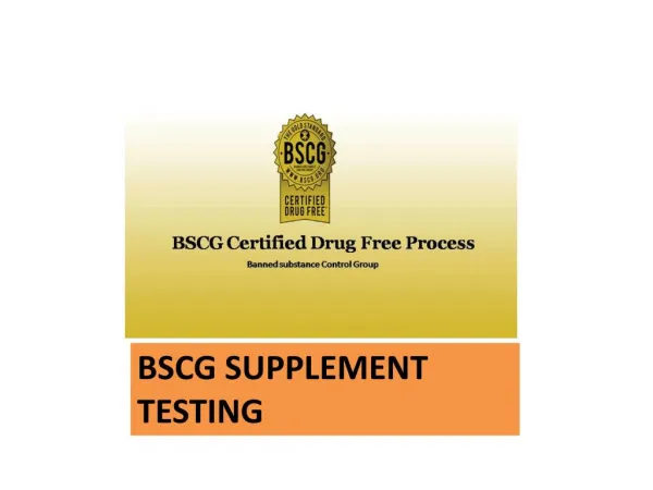 Safe Supplement Testing Services