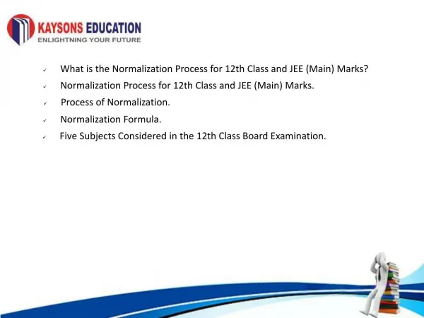 What is the Normalization Process for 12th Class and JEE (Main) Marks