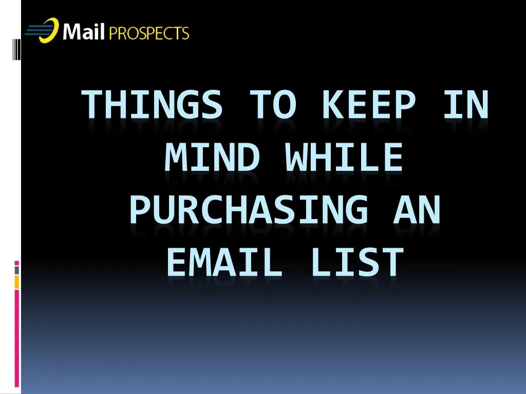 things to keep in mind while purchasing an email list