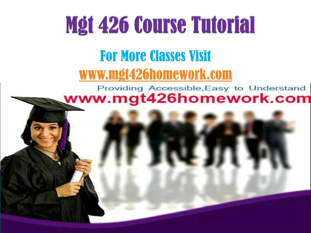 mgt 426 course tutorial