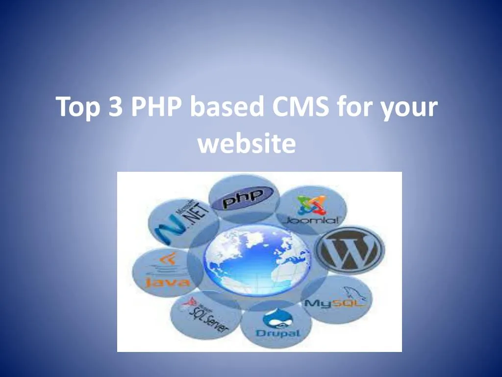 top 3 php based cms for your website