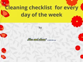 Cleaning checklist