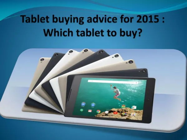 Tablet buying advice for you