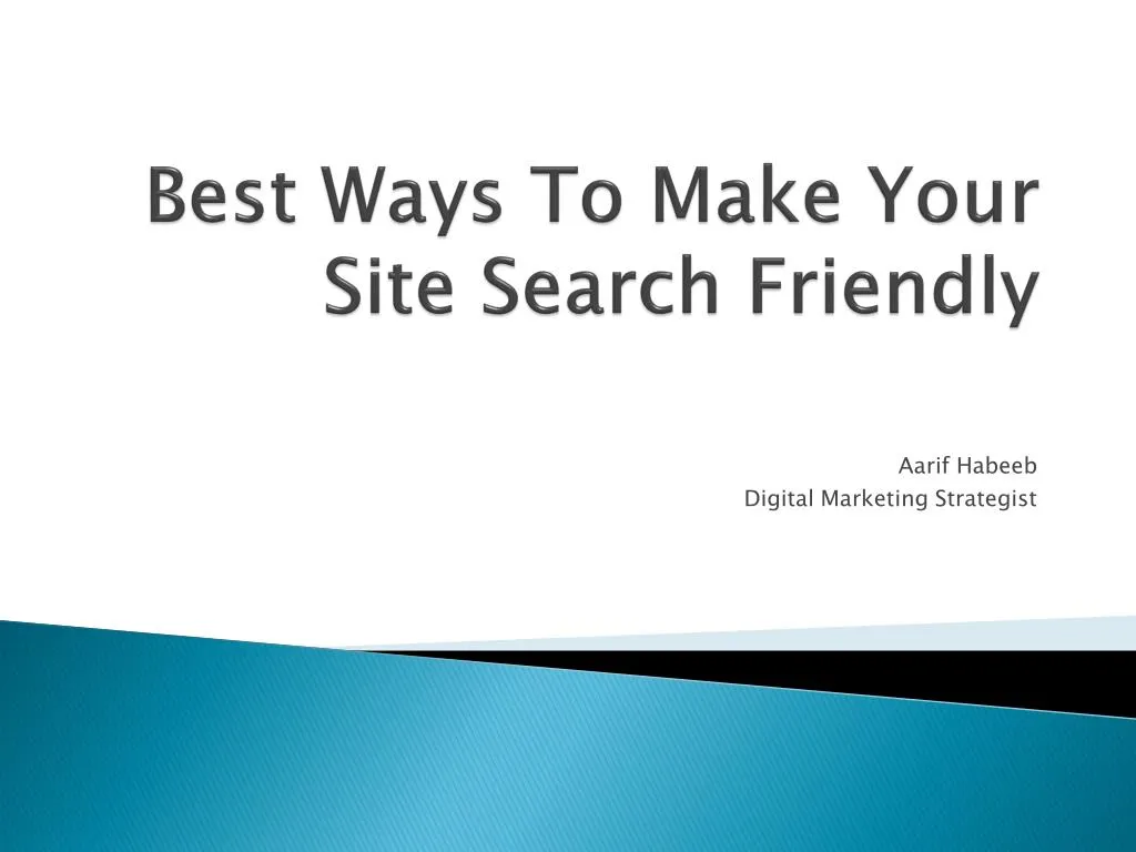 best ways to make your site search friendly
