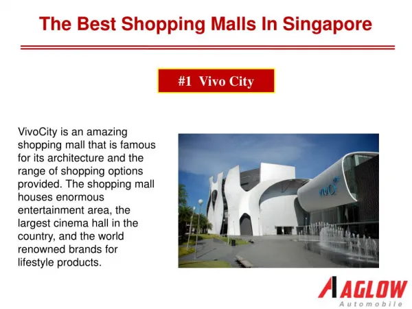 The best shopping malls in Singapore