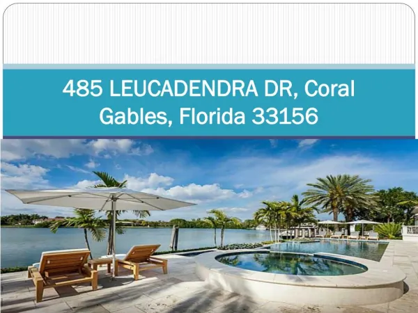485 LEUCADENDRA DR, Coral Gables, Florida 33156