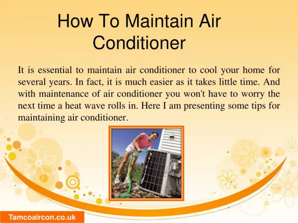How to maintain air conditioner